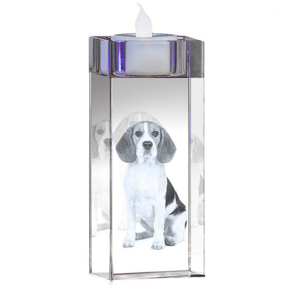 3D Photo Engrave Customized Crystal Candlestick Desktop Ornament Crystal Crafts Prismuse XXL 150-50-50  